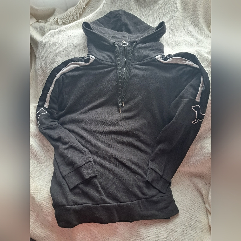 L Pink by VS High Nick partial zip Hoodie CS